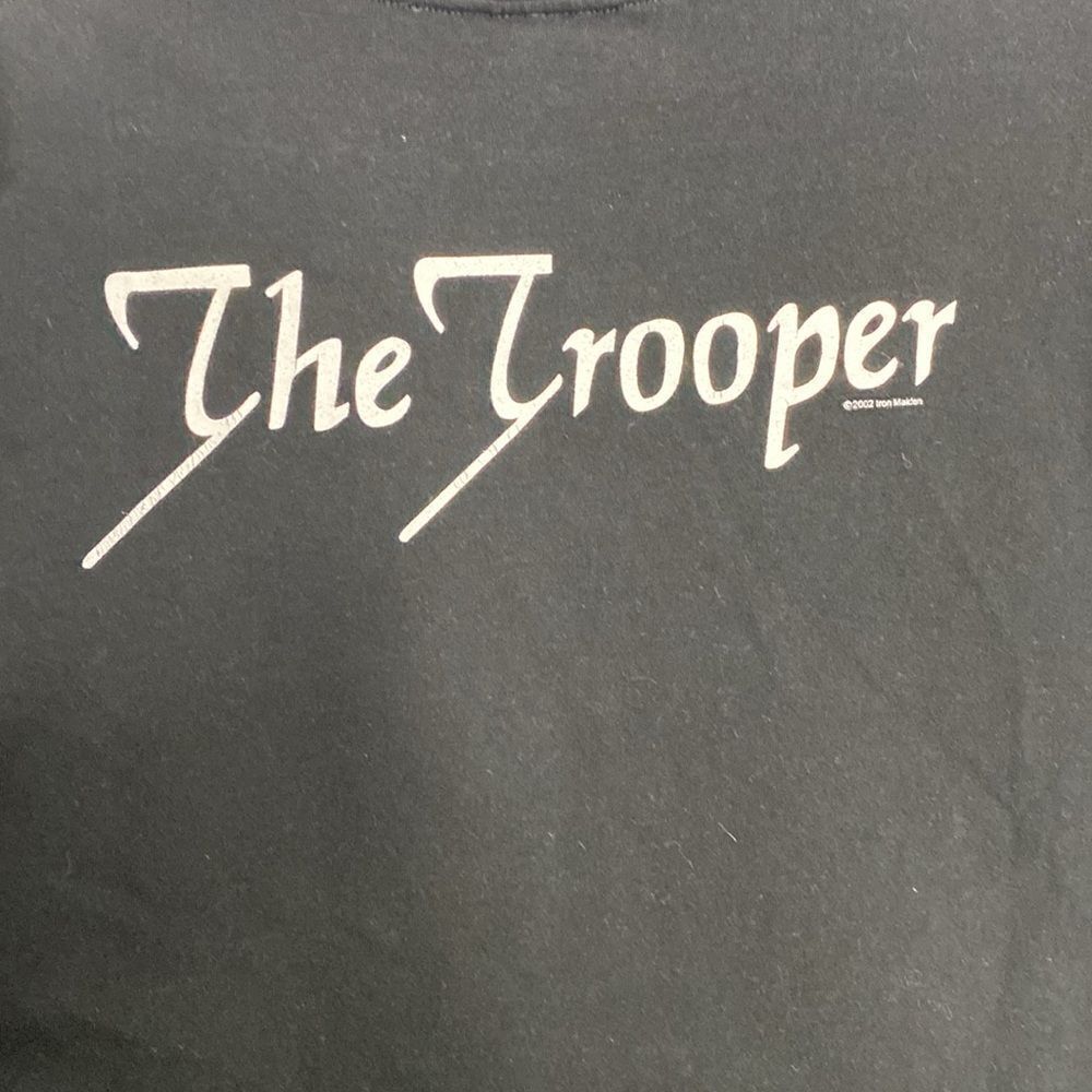 M&O Vintage 2002 Iron Maiden The Trooper Black T Shirt Size L - Picture 3 of 6